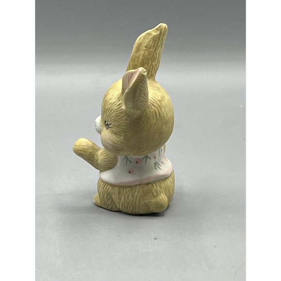 Vintage Brown Bunny wearing a Vest Brown Easter Bunny in Bow Tie - Picture 5 of 8